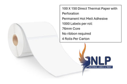 100x150 DT Eco Permanent 1000 per roll 76 core