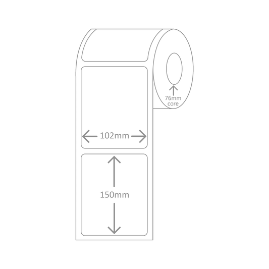 102x150 DT Eco Permanent 1000 per roll 76 core