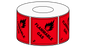 Warning Label 100x100mm Flammable Gas Class 2 Label - Single roll