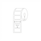 55x28 DT Eco Permanent 1600 per roll 38mm core, Perforated - 10 Rolls per Carton